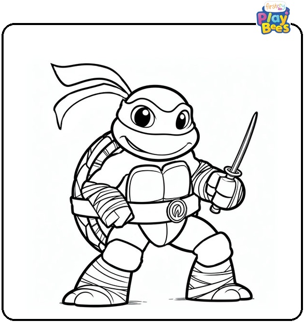 Teenage Mutant Ninja Turtle Coloring Page
