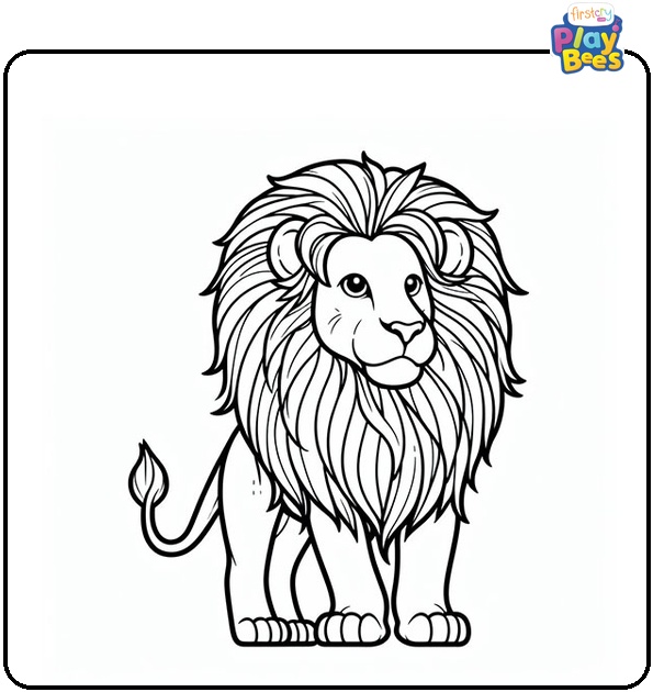 The American Lion Coloring Page