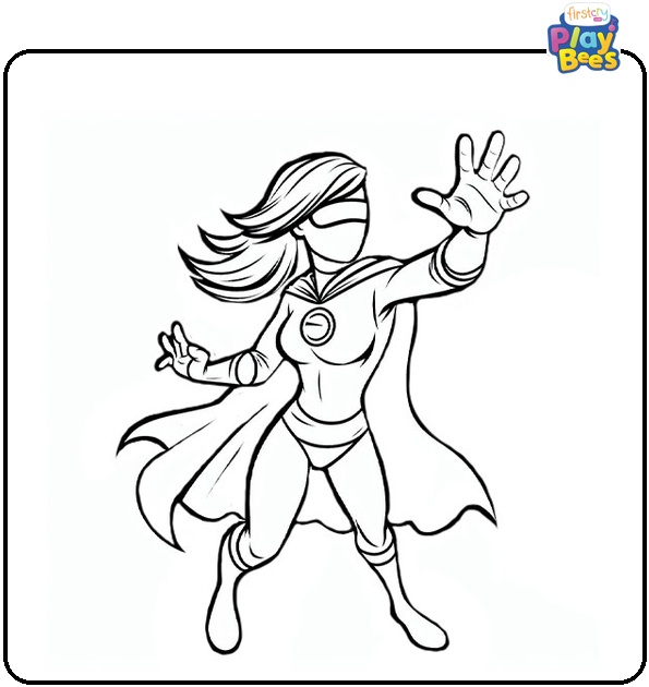 The Invisible Woman Superhero Coloring Page