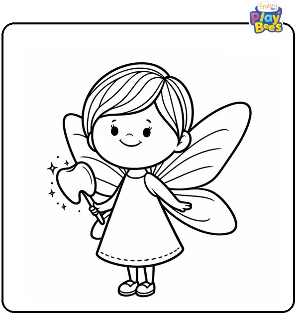 Tooth Fairy Coloring Page Tooth Fairy Coloring Page