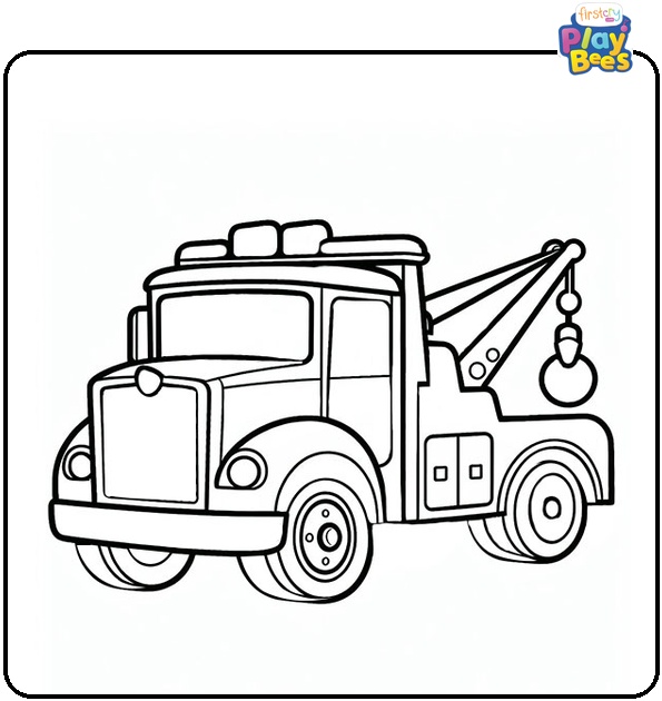 Tow Truck Coloring Page