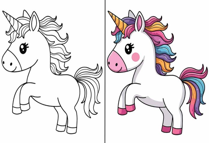 Cute Reindeer Coloring Page