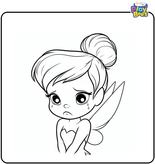 Upset Tinkerbell Coloring Page Upset Tinkerbell Coloring Page