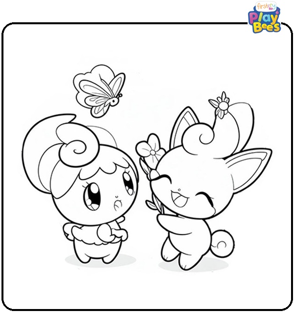 Weepinbell And Clefairy Coloring Page