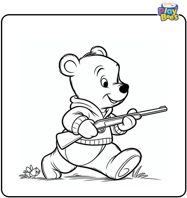 Winnie The Pooh Hunting Coloring Page Winnie The Pooh Hunting Coloring Page