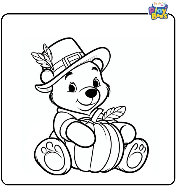 Winnie The Pooh Thanksgiving Coloring Page Winnie The Pooh Thanksgiving Coloring Page
