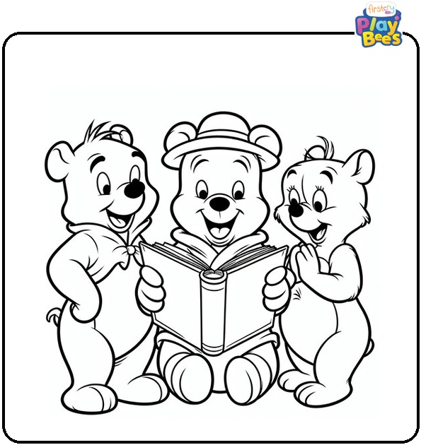 Winnie The Pooh and Friends Coloring Page Winnie The Pooh and Friends Coloring Page