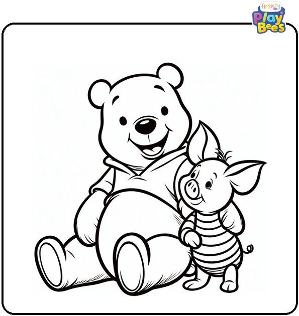 Winnie The Pooh and Piglet Coloring Page Winnie The Pooh and Piglet Coloring Page