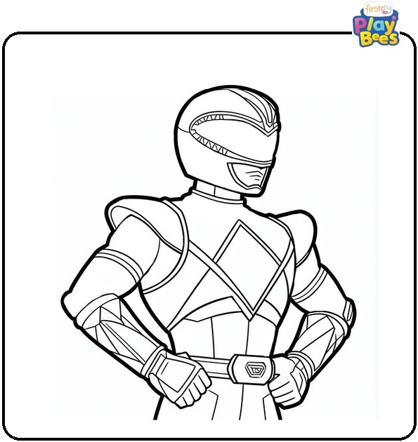 Yellow Power Rangers Coloring Page Yellow Power Rangers Coloring Page