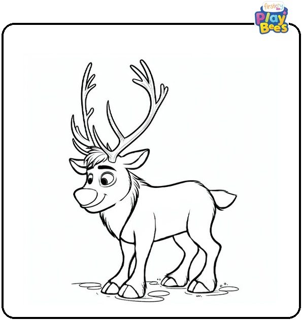 Sven Frozen Coloring Page