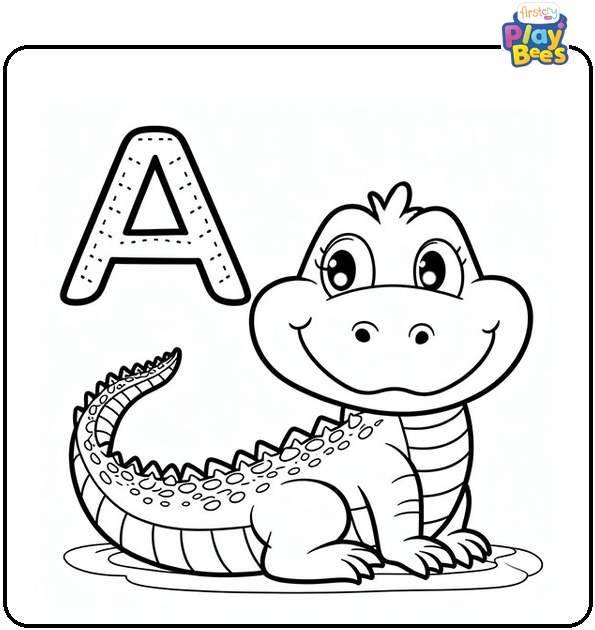 A is for Alligator Coloring Page A is for Alligator Coloring Page