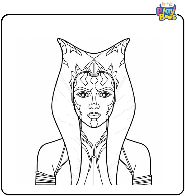Ahsoka Tano Star Wars Coloring Page