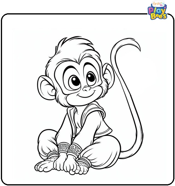 Aladdin Monkey Coloring Page Aladdin Monkey Coloring Page