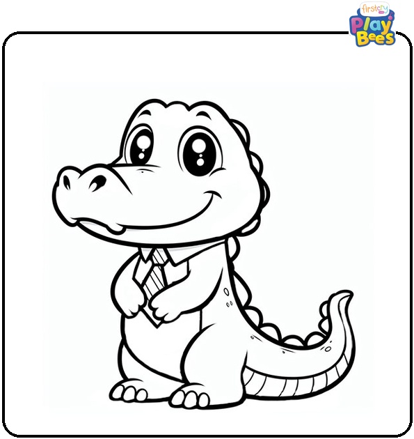 Alligator Mascot Coloring Page Alligator Mascot Coloring Page
