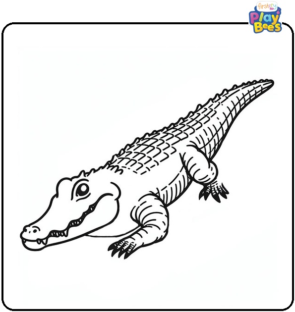 Alligator Motion Coloring Page Alligator Motion Coloring Page