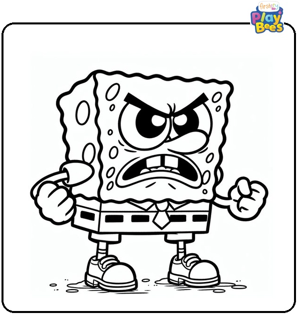 Angry Spongebob Coloring Page Angry Spongebob Coloring Page