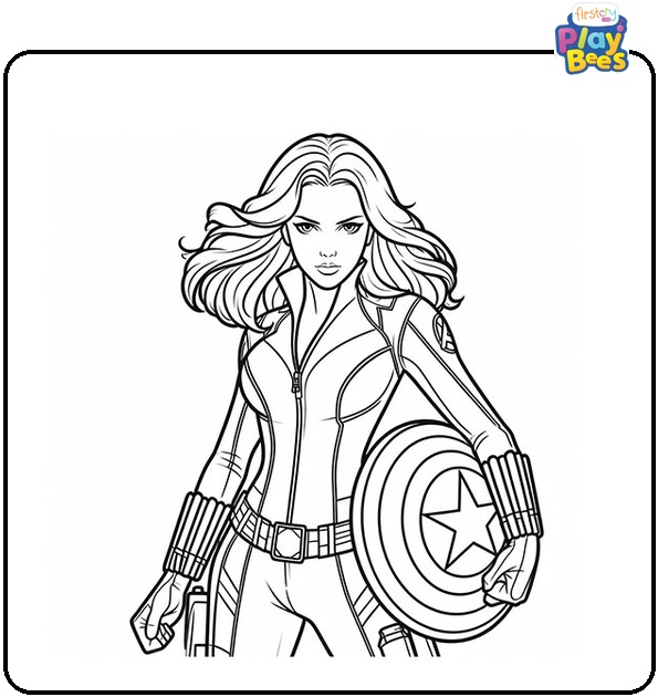Avengers Black Widow Coloring Page