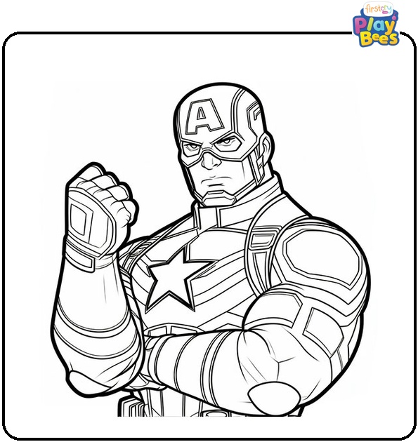 Captain America Coloring Page