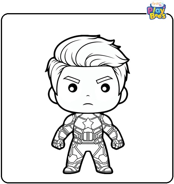 Avengers Chibi Coloring Page