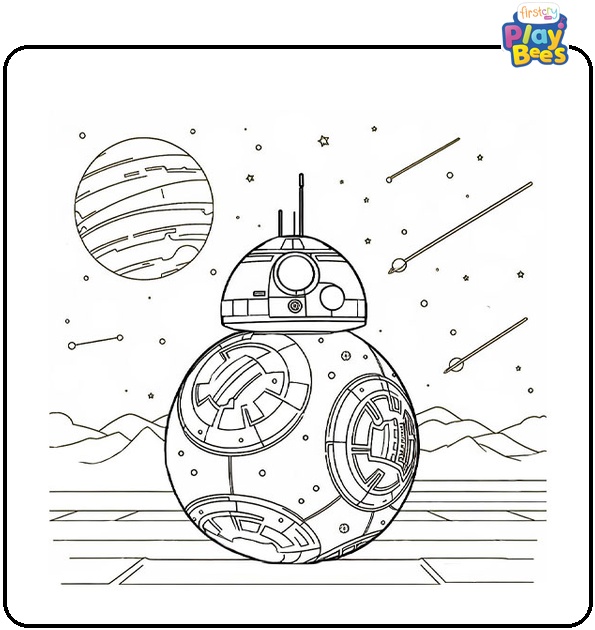 BB-8 Star Wars Coloring Page