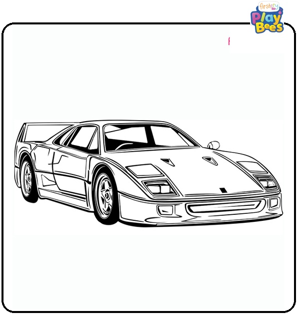 BMW Race Car Coloring Page BMW Race Car Coloring Page