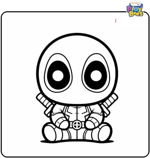 Baby Deadpool Coloring Page