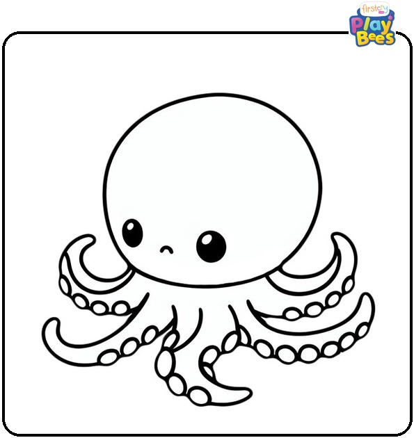 Baby Octopus Coloring Page Baby Octopus Coloring Page