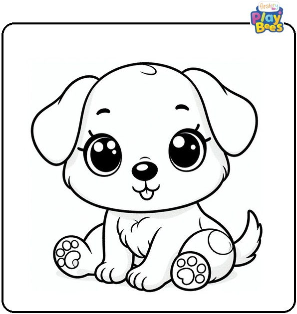 Baby Puppy Coloring Page Baby Puppy Coloring Page