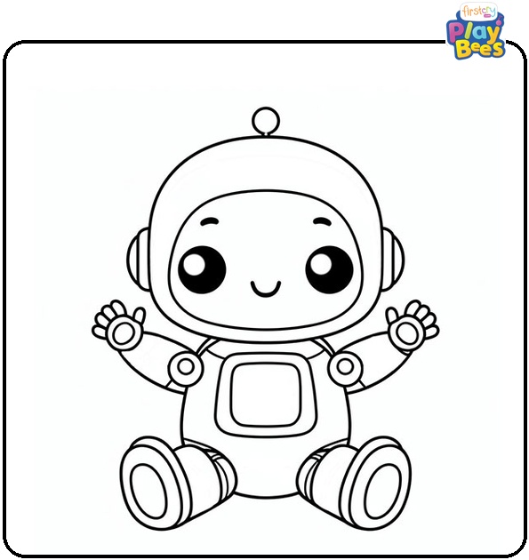 Baby Robot Coloring Page Baby Robot Coloring Page