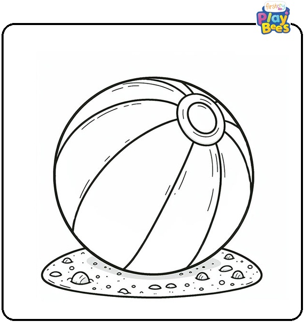 Beach Ball Coloring Page Beach Ball Coloring Page