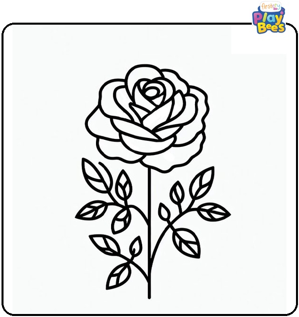 Big Roses Coloring Page