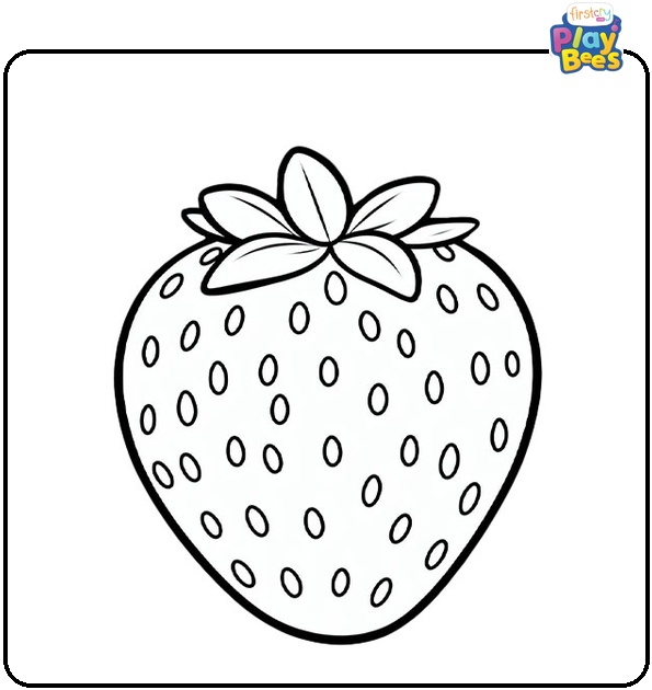 Big Strawberry Coloring Page