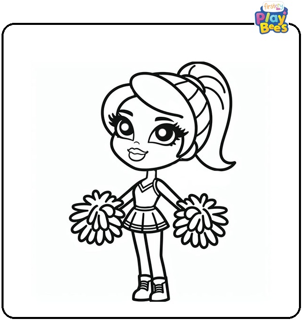 Bratz Cheerleader Coloring Page
