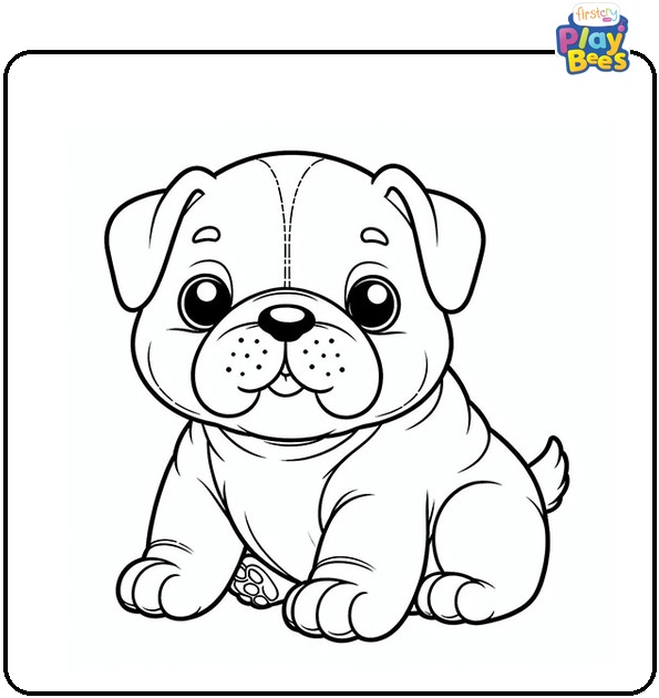 Bulldog Puppy Coloring Page Bulldog Puppy Coloring Page