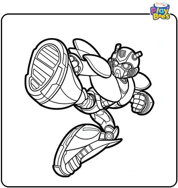 Bumblebee Kicks Coloring Page