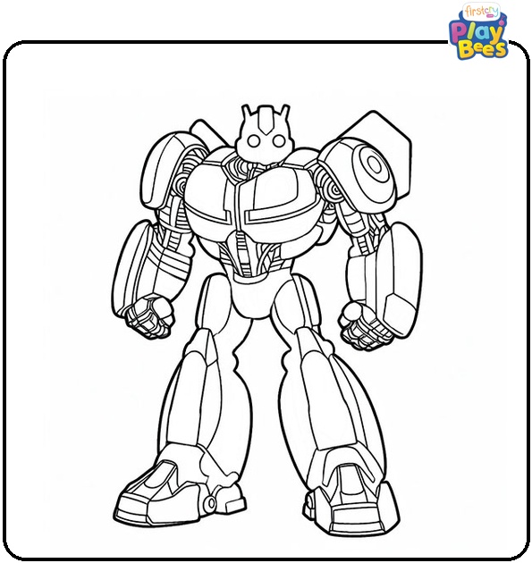 Bumblebee Robot Coloring Page Bumblebee Robot Coloring Page