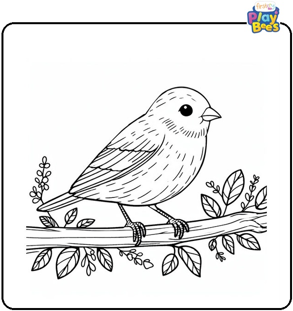 Canary Bird Coloring Page