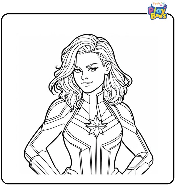 Carol Danvers Avengers Coloring Page