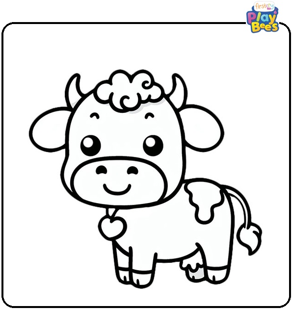 Cartoon Cow Coloring Page Cartoon Cow Coloring Page