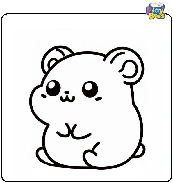 Cartoon Hamster Coloring Page Cartoon Hamster Coloring Page