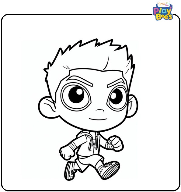 Cartoon Miles Morales Coloring Page