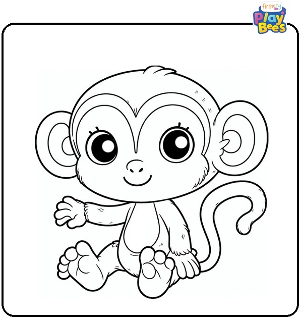 Cartoon-Monkey-Coloring-Page Cartoon-Monkey-Coloring-Page