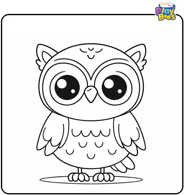 Cartoon Owl Coloring Page
