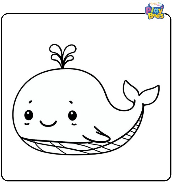 Cartoon Whale Coloring Page Cartoon Whale Coloring Page