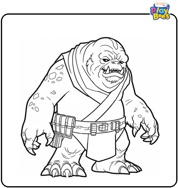 Character of Star Wars Rancor Coloring Page