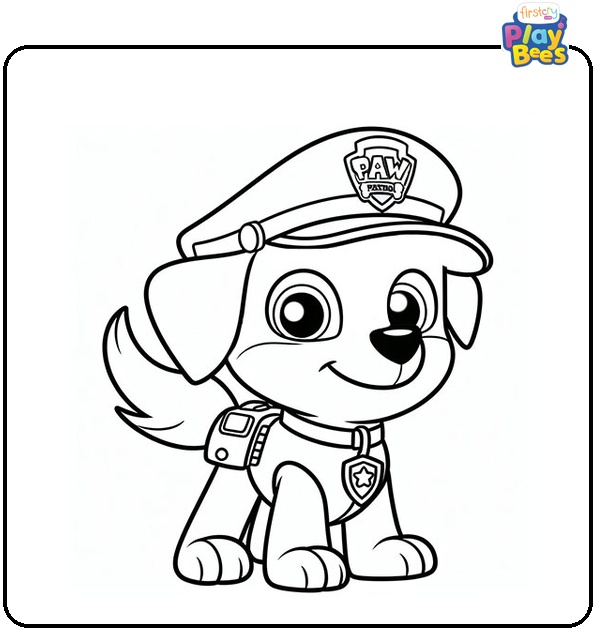 Chase Paw Patrol Coloring Page