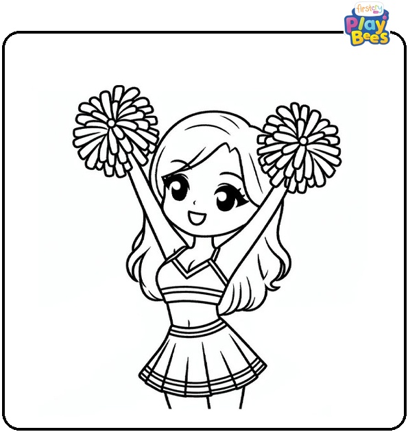 Cheerleading Pom Poms Coloring Page