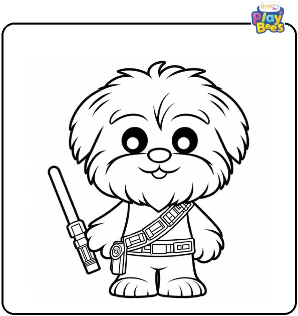 Chewie Star Wars Coloring Page