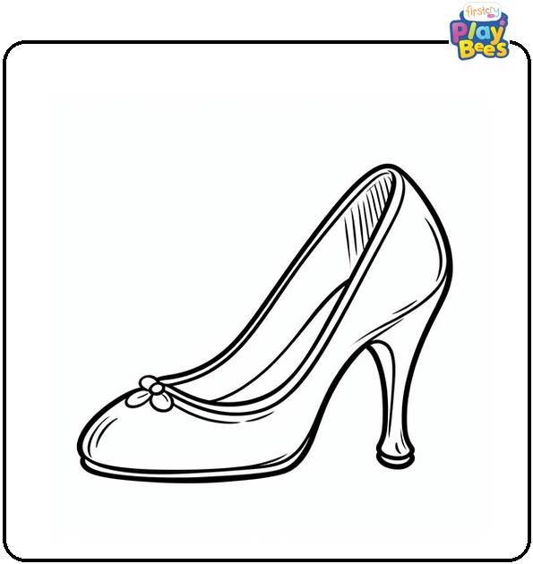 Cinderella Glass Slipper Coloring Page Cinderella Glass Slipper Coloring Page