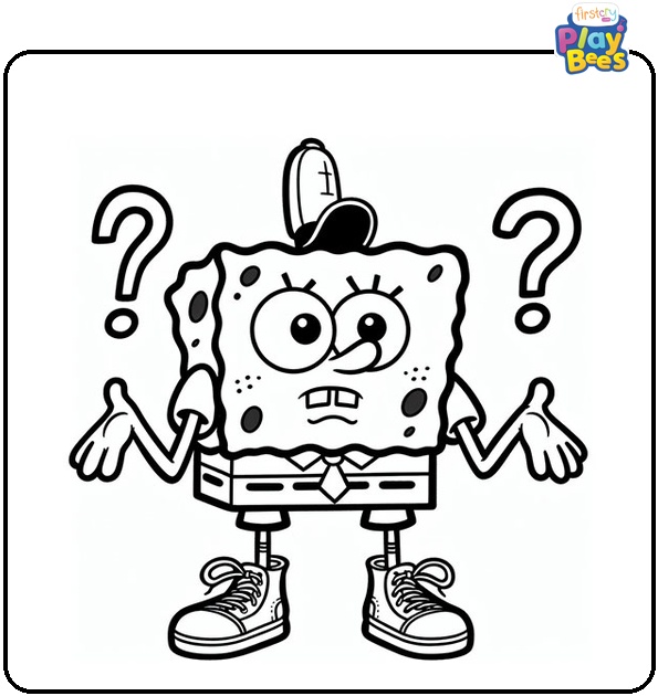 Confused Sponge Bob Coloring Page Confused Sponge Bob Coloring Page